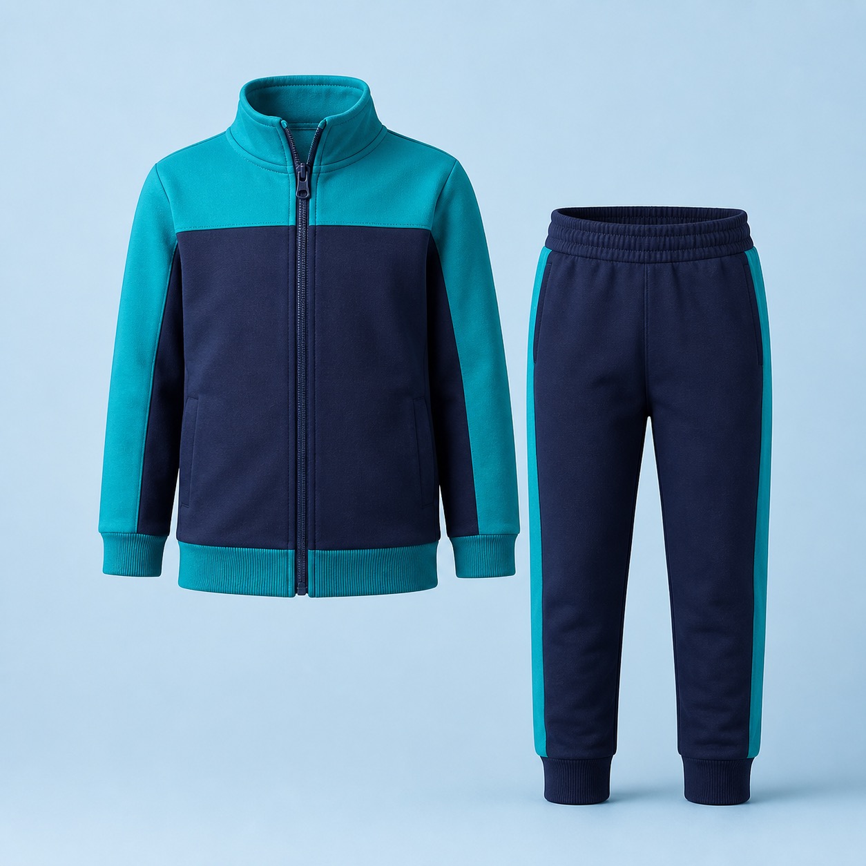 Colorblock Tracksuit Set